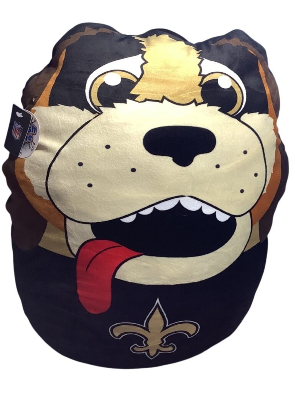 New Orleans Saints Dog Pillow Mascot Plush Black & Gold 22" NFL Team Design